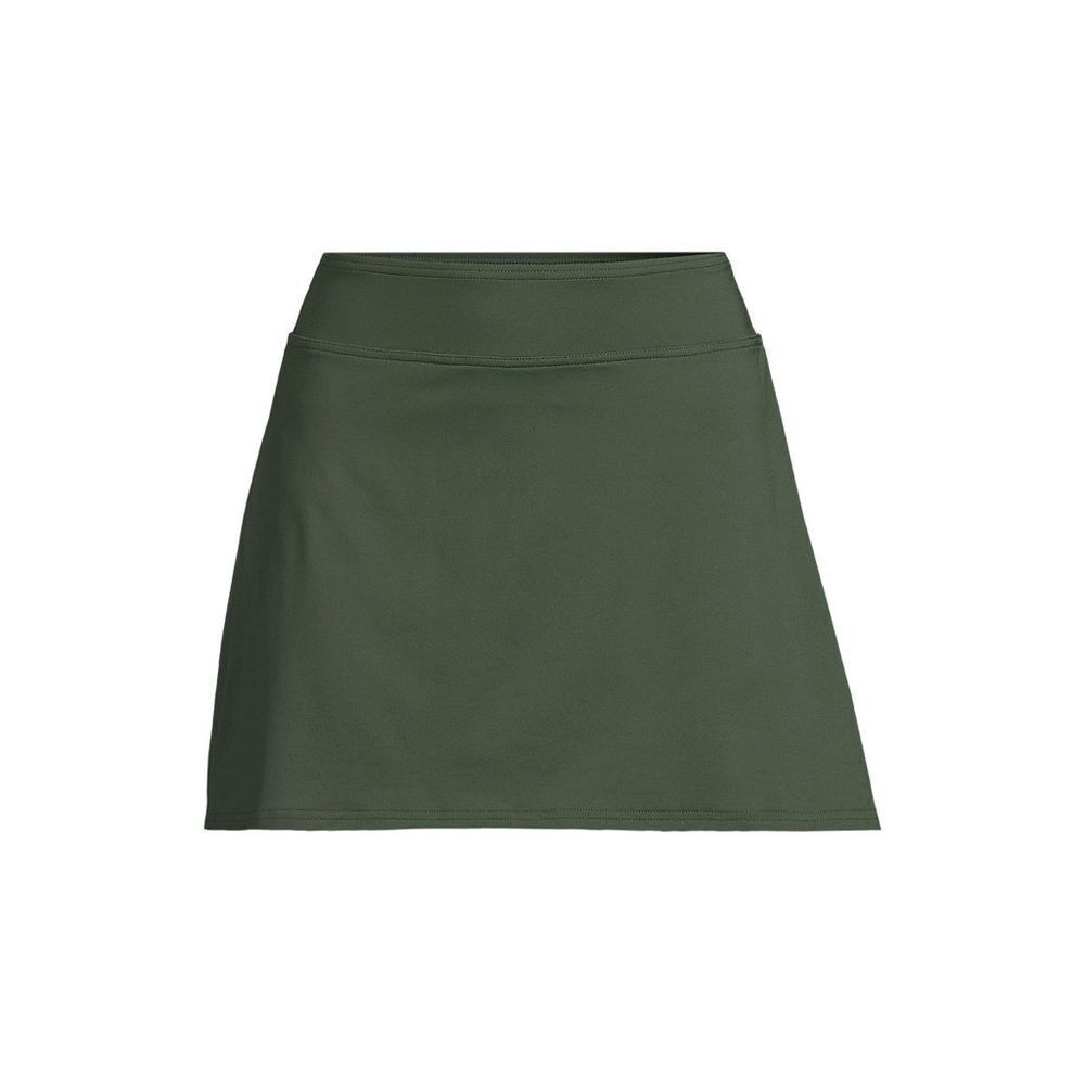 Land's End Plus Standard Sizes tummy control swim skirt deep olive green Various - Picture 4 of 5